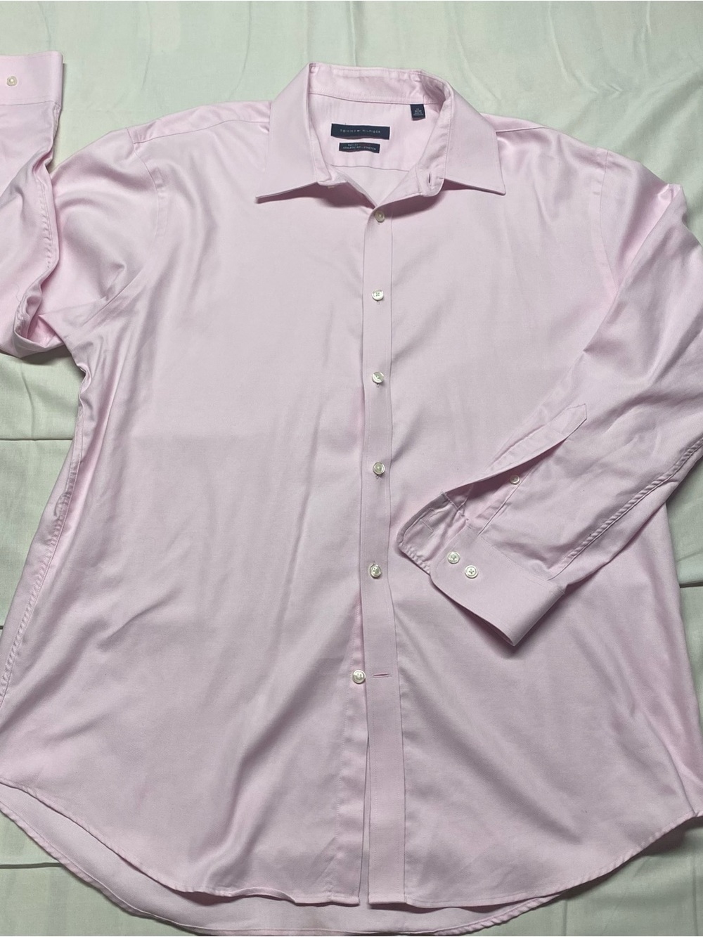 Tommy Hilfiger Light Pink Men's Dress Shirt - Spread Collar